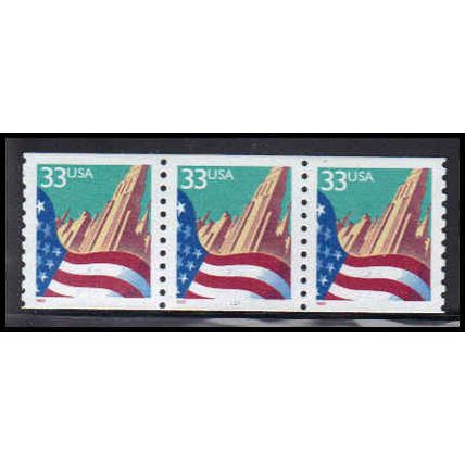 3280 33c U.S. Flag Over City Very Fine MNH PNC 1111/3 PA4039
