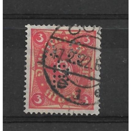 Germany.SG191 3m Posthorn (Red and Yellow).Fine Used.Nov21