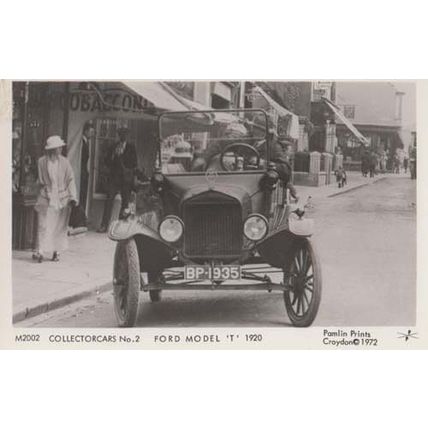 Ford Model T 1920 Classic Car At Cigarette Shop Surrey Rare Repro Photo Postcard