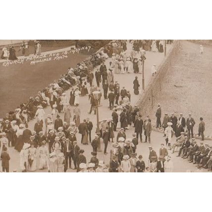 Ilfracombe Devon 1907 Danger Girl Church Parade Antique RPC Postcard