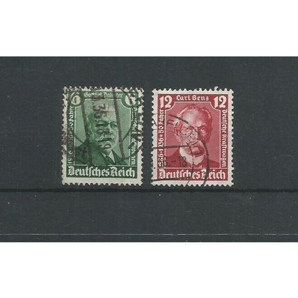 Germany (Third Reich) 1936 50th Anniversary Of 1st Car Used Set SG 601 / 602