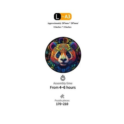 Panda Wooden Puzzle for Jigsaw Lover 28 CM * 28 CM Uniquely Stress Relieves