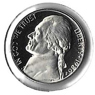 1986-S US Jefferson Nickel Proof
