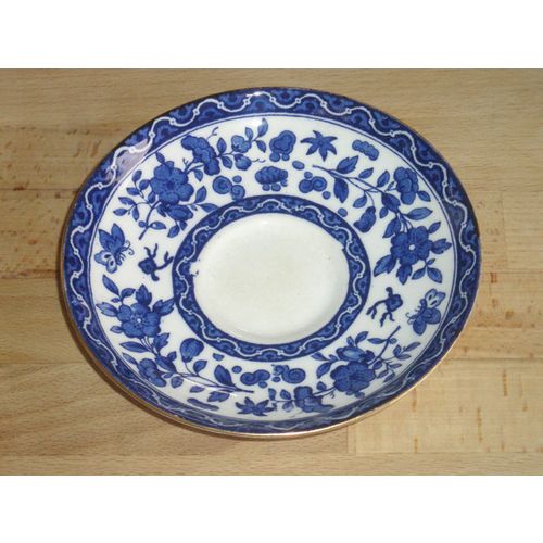Vintage Royal Doulton Blue & White Saucer