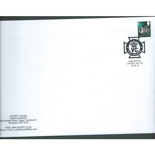 2016 1ST 'WALES'- 'V.C FOR VALOUR KENSINGTON W8 7NX'PMK (EBIDPACK3745)
