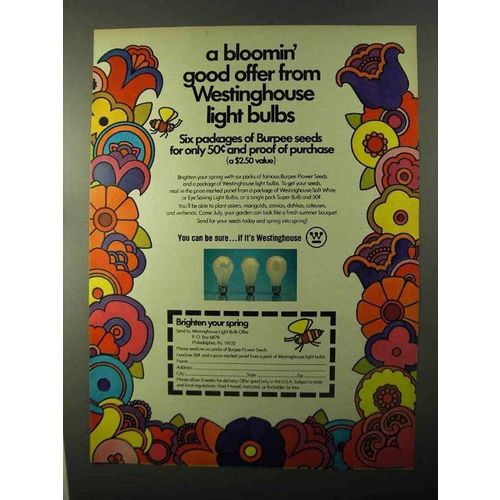 1971 Westinghouse Light Bulbs Ad - Bloomin' Good Offer
