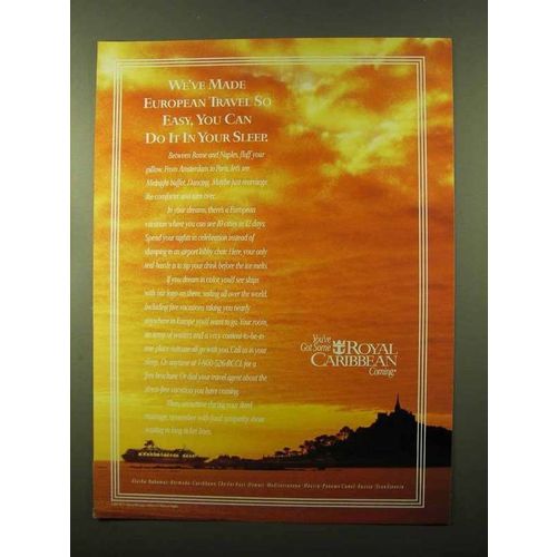 1995 Royal Caribbean Cruise Ad - European Travel Easy