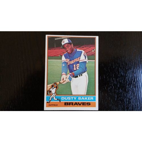 1976 Topps Card # 028 Dusty Baker Excellent (5) Atlanta Braves