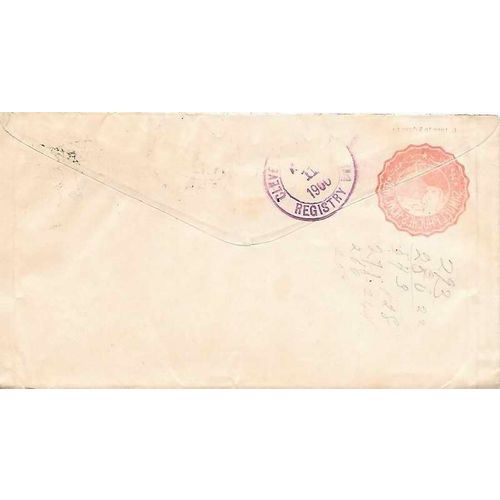USA REGISTERED Omaha Nebraska cancels 1900, sphinx and pyramid illustration