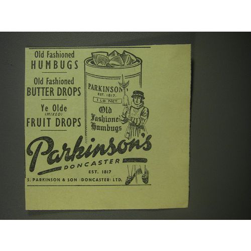 1954 Parkinson's Old Fashioned Humbugs Ad - Old Fashioned Humbugs