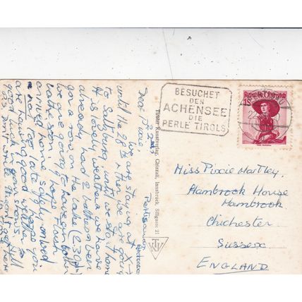 Pertisau am Achensee Austria Postcard posted 1950 VGC