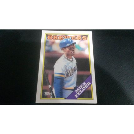 1988 Topps Card # 718 Mike Felder Excellent (5) Milwaukee Brewers