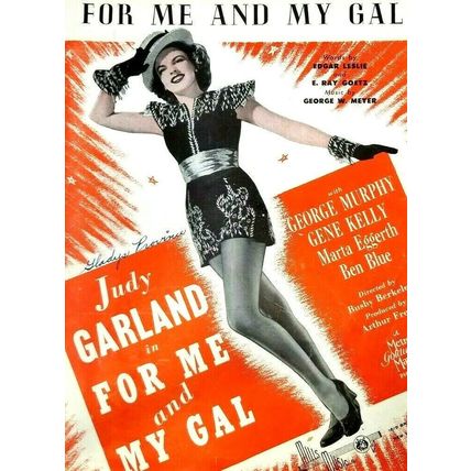 Judy Garland Antique 1917 Sheet Music For Me and My Girl (K10i)