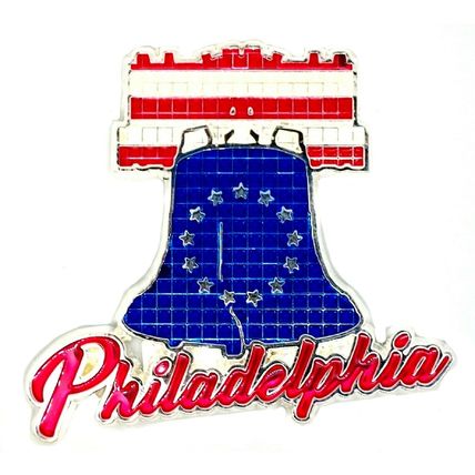 Philadelphia Love Liberty Bell Jeweled Fridge Magnet