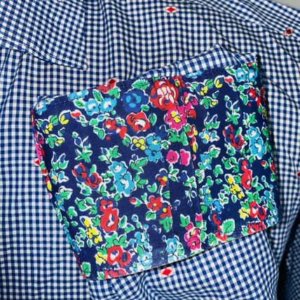 Bugatchi Uomo Classic Fit Dress Shirt Flip Cuffs Blue Striped