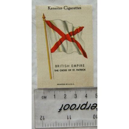 1938 Kensitas Cigarette Silk, British Empire, The Cross of St. Patrick