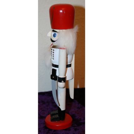 JcPenney 9.50" Christmas Soldier Wood Nutcracker with Sword in Box