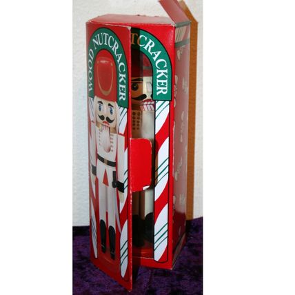 JcPenney 9.50" Christmas Soldier Wood Nutcracker with Sword in Box