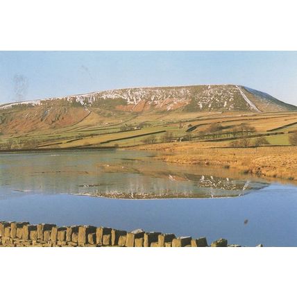 Black Moss Reservoir Pendle Hill Lancashire Postcard