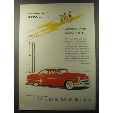1953 Oldsmobile Super 88 4-Door Sedan Ad - Packed with Power