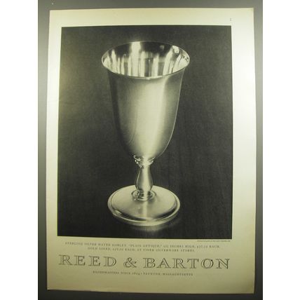 1955 Reed & Barton Water Goblet Advertisement