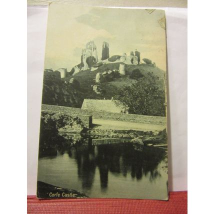 CORFE CASTLE, DORSET used antique postcard 1905 pm C. G. & Co. Southampton #