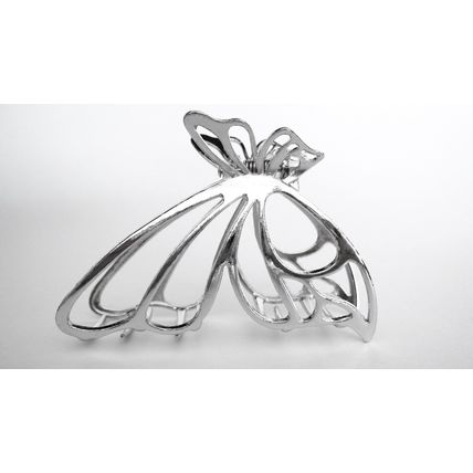 Rose gold silver or dark silver butterfly metal hair claw clip