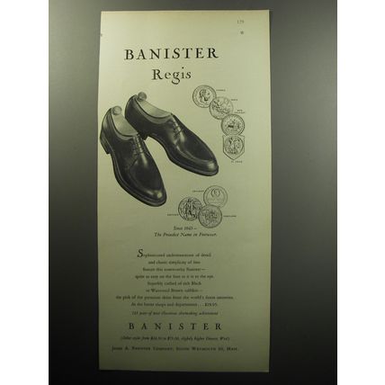 1957 Banister Regis Shoes Advertisement