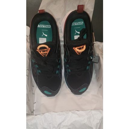 PUMA MINECRAFT TRC BLAZE ATHLETIC SNEAKERS SHOES W/ CHARM BOYS SIZE 7~NEW~BLK/GR