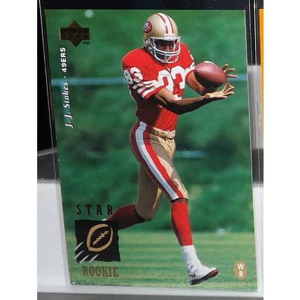 1995 Upper Deck J.J. STOKES (49ers) Star Rookie Card #10
