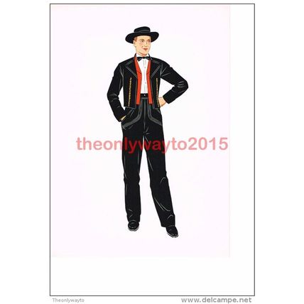Alsace, Costume of a Man, Costume, Book Illustration (Print), c1939