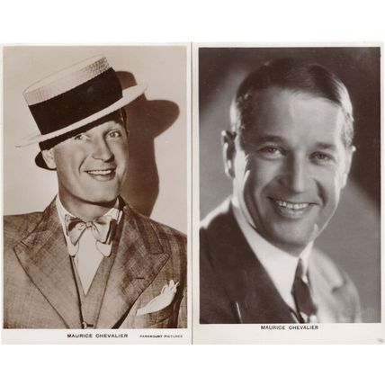 Maurice Chevalier Paramount Film & Picturegoer 2x Real Photo Postcard s