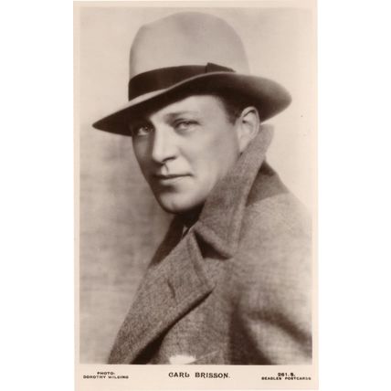Carl Brisson Beagles Rare Real Photo Film Actor Postcard