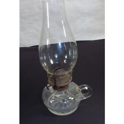 Antique 20th Century P&A Connecticut Kerosene Glass Oil Lamp