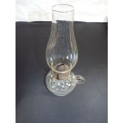 Antique 20th Century P&A Connecticut Kerosene Glass Oil Lamp