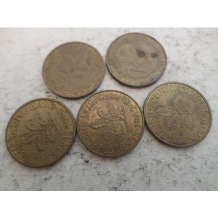 Germany - 25 differently dated - 10 pfennig coins