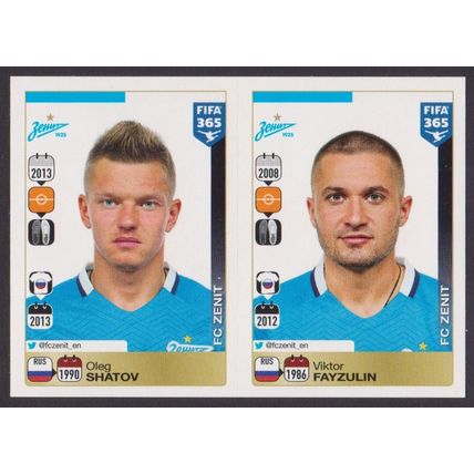 Panini Stickers 2016 FIFA 365 #742 (742 - 746) Shatov - Fayzulin (FC Zenit)