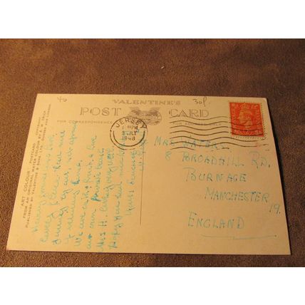 Valentines Postcard - Portelet Bay. Jersey - Artist EW Trick / A1741