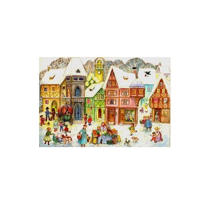 ADV734 - Sellmer Advent - Large Old Town - 14.5"H x 10.5"W x .1"D