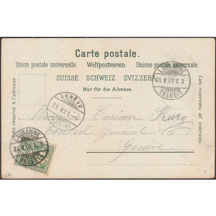 Tribunal Fédéral, Souvenir de Lausanne, 1901 - Künzli CPA