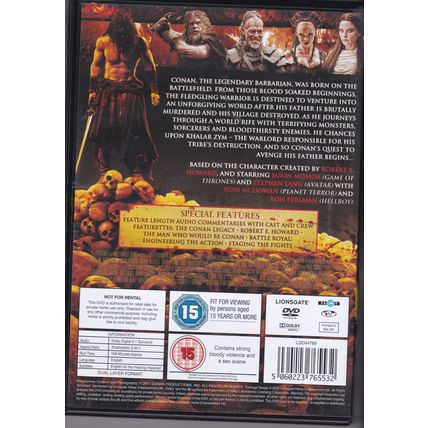 Conan The Barbarian. DVD. Jason Momoa. Stephen Lang. Rose McGowan. Ron Perlman.