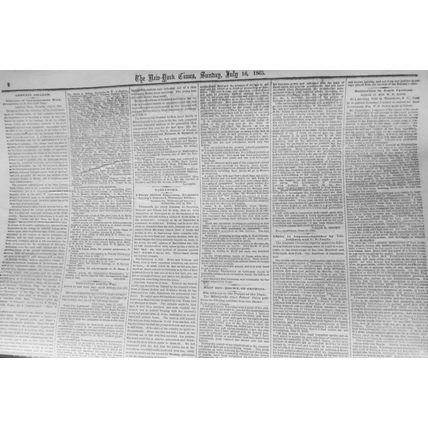 The New York Times, Sunday July 16, 1865. Civil War; Miss Harris Insanity Trial