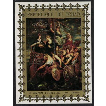 Chad 'Louis XIII' painting by Rubens MS 1972 MNH MI#Block 33