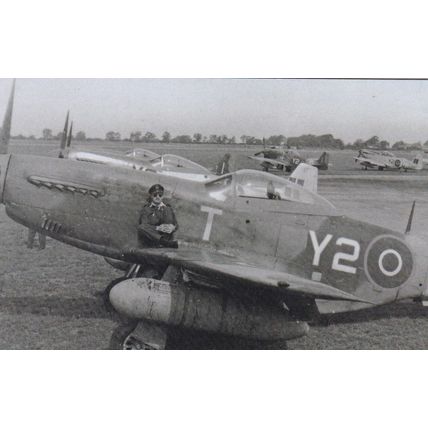 North American Mustang 403 Squadron Reproduction Postcard unused VGC