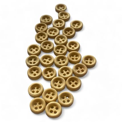10mm Natural Round 4 Hole Wooden Buttons Baby Sewing Haberdashery Cardmaking