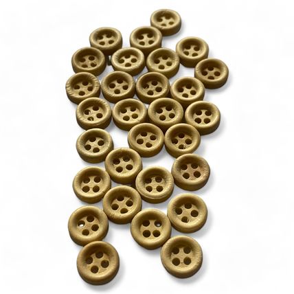 10mm Natural Round 4 Hole Wooden Buttons Baby Sewing Haberdashery Cardmaking