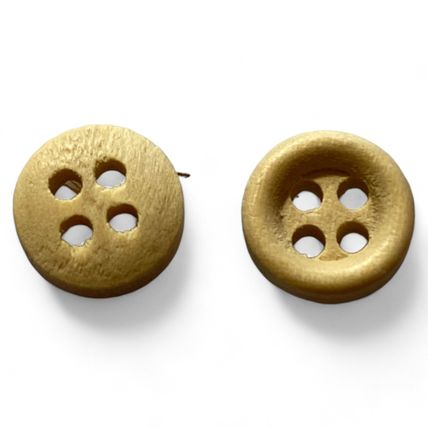 10mm Natural Round 4 Hole Wooden Buttons Baby Sewing Haberdashery Cardmaking