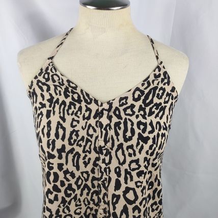 No Boundaries Women's Junior Leopard Print Spaghetti String Top Size S/CH (3-5)