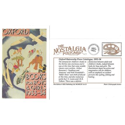 Postcard Oxford University Press Catalogue 1933-34 Children's Books - Nostalgia