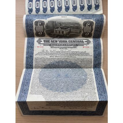 New York Central Railroad Company Mortgage Bond Trustee’s Certificate